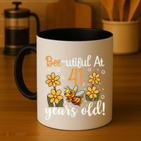 41st Birthday Bee 41 Years Old Bee Lover Great Gift Coffee Mug thumb 4