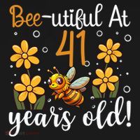 41st Birthday Bee 41 Years Old Bee Lover Great Gift Ornament thumb 1