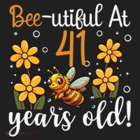 41st Birthday Bee 41 Years Old Bee Lover Great Gift Hat thumb 2