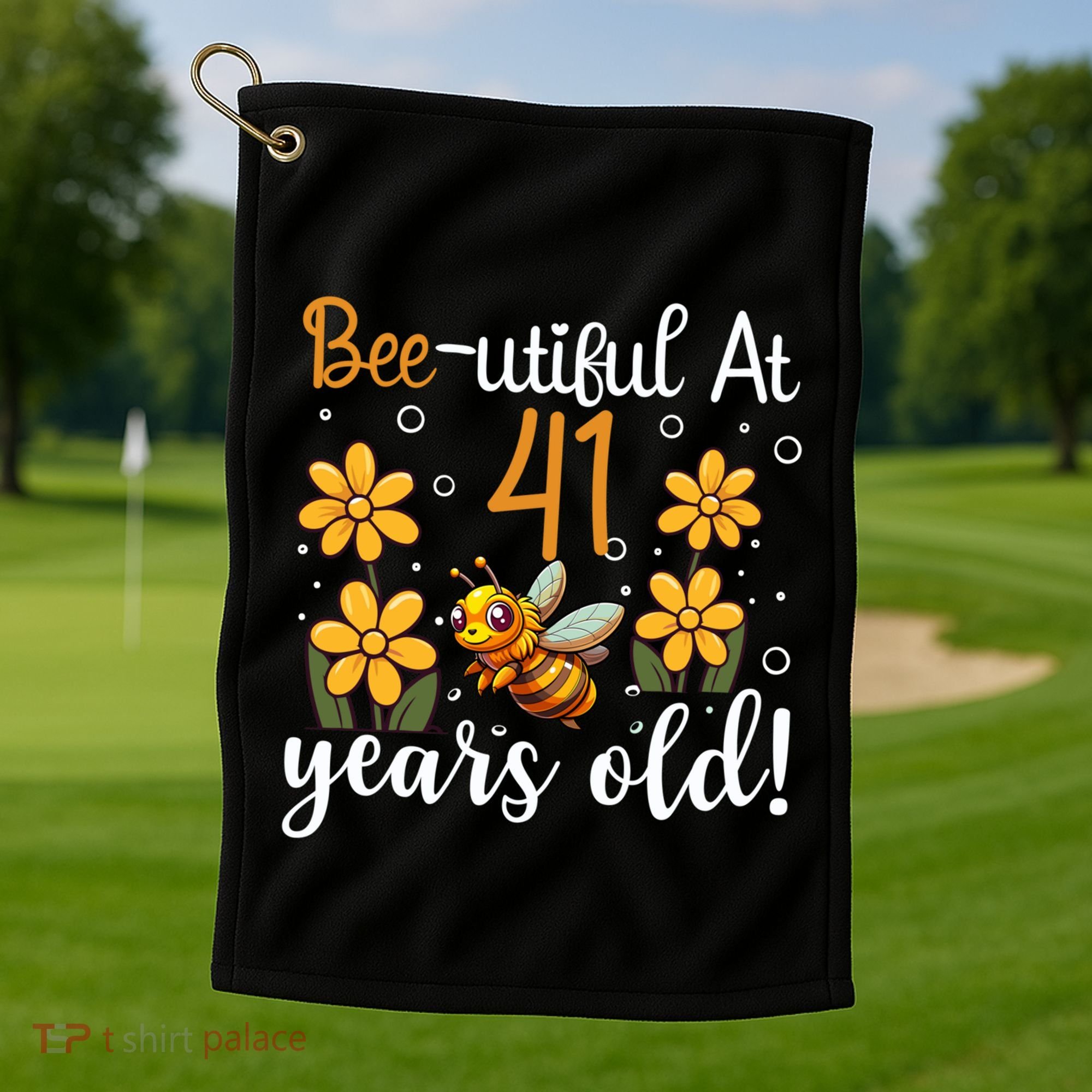 41st Birthday Bee 41 Years Old Bee Lover Great Gift Golf Towel
