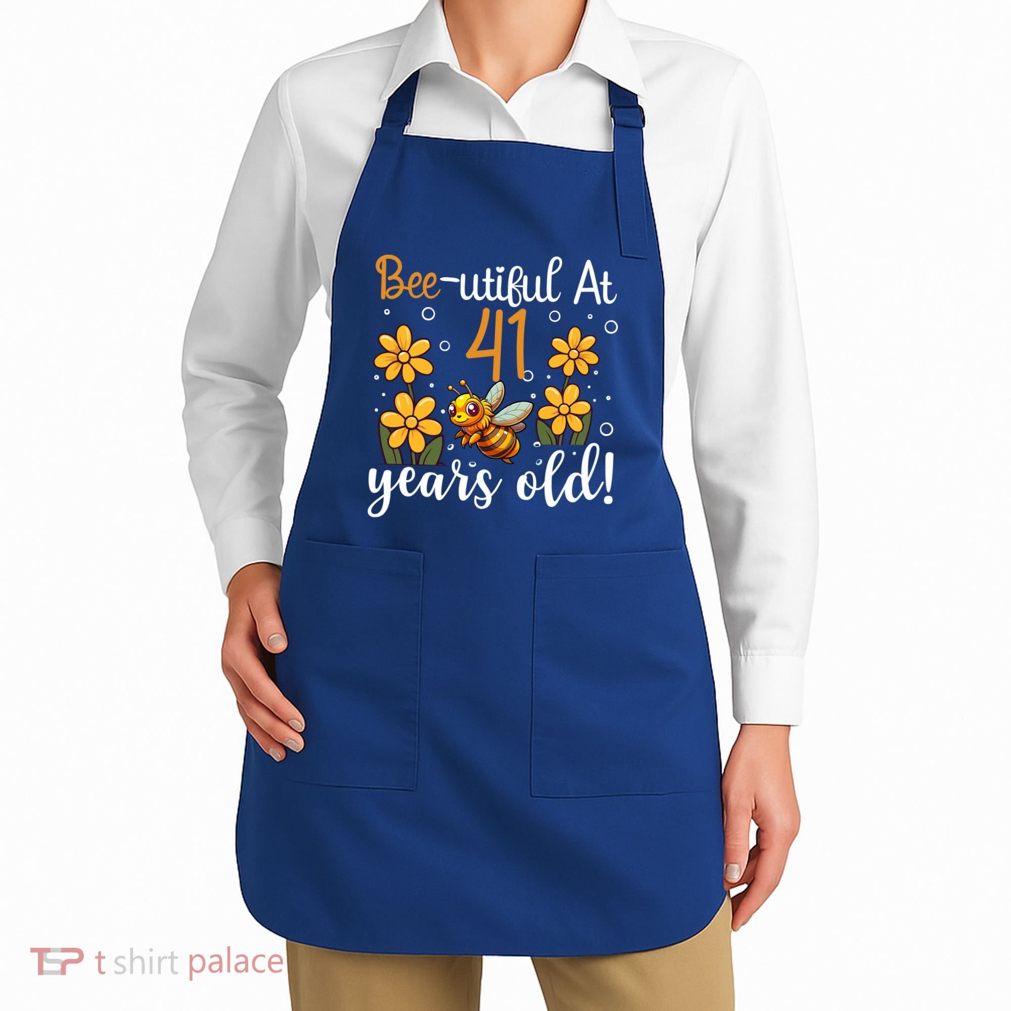 41st Birthday Bee 41 Years Old Bee Lover Great Gift Apron