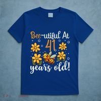 41st Birthday Bee 41 Years Old Bee Lover Great Gift T-Shirt thumb 5