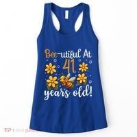 41st Birthday Bee 41 Years Old Bee Lover Great Gift Women's Tank Top thumb 0