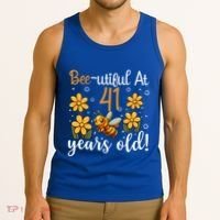 41st Birthday Bee 41 Years Old Bee Lover Great Gift Tank Top thumb 3