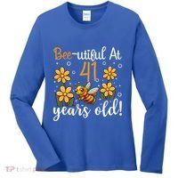 41st Birthday Bee 41 Years Old Bee Lover Great Gift Women's Long Sleeve Shirt thumb 0