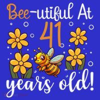 41st Birthday Bee 41 Years Old Bee Lover Great Gift Kids Sweatshirt thumb 2