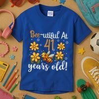 41st Birthday Bee 41 Years Old Bee Lover Great Gift Kids T-Shirt thumb 3