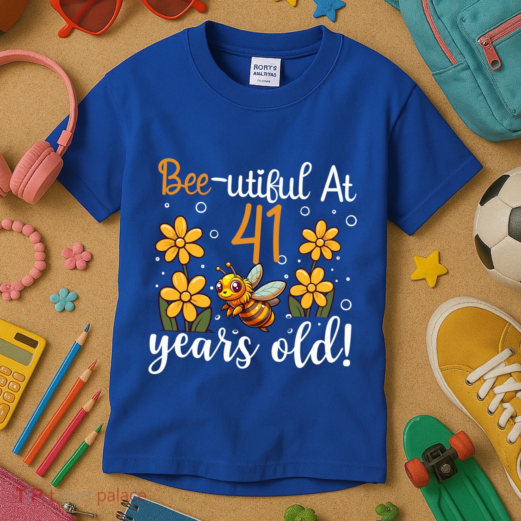 41st Birthday Bee 41 Years Old Bee Lover Great Gift Kids T-Shirt