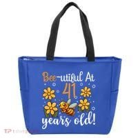 41st Birthday Bee 41 Years Old Bee Lover Great Gift Tote Bag thumb 0