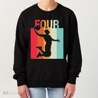 4th Birthday Basketball Two Year Old Birthday Gift Women's Sweatshirt thumb 0