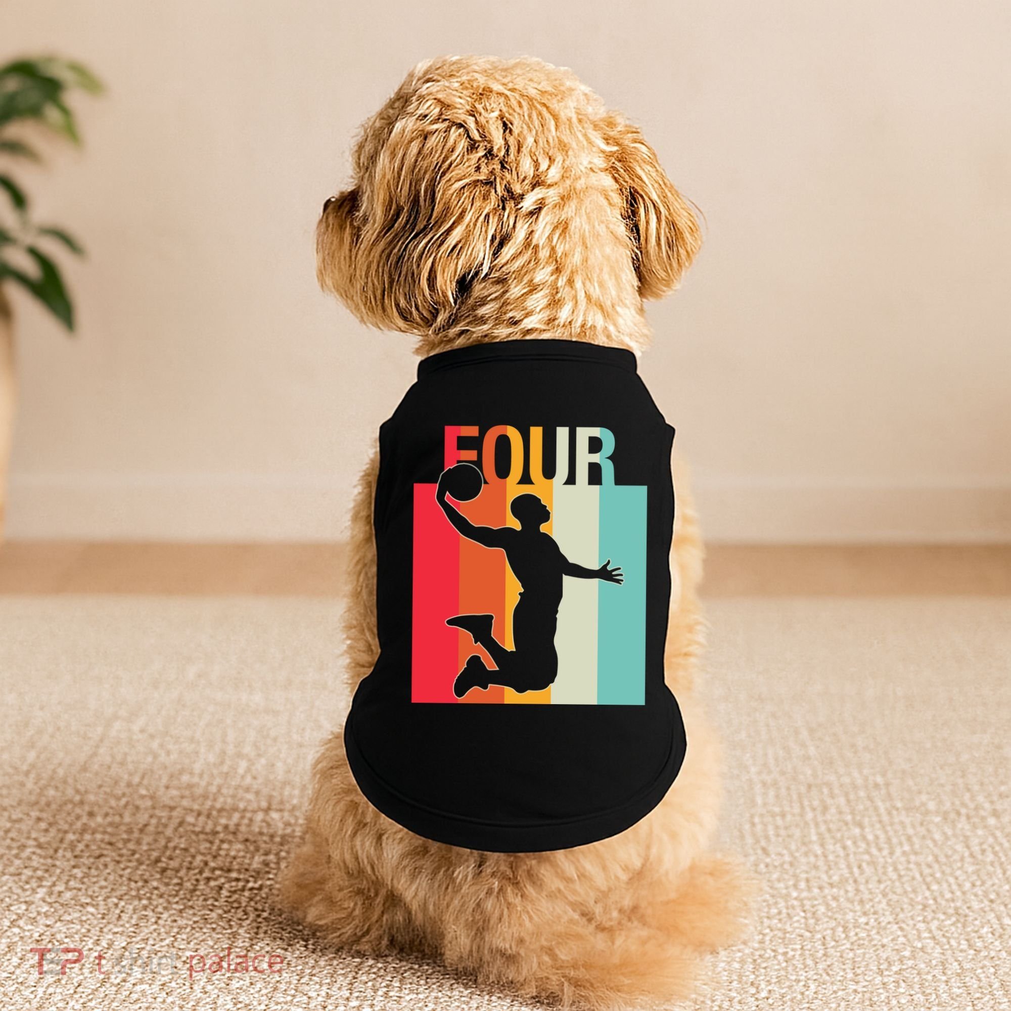 4th Birthday Basketball Two Year Old Birthday Gift Doggie Tank