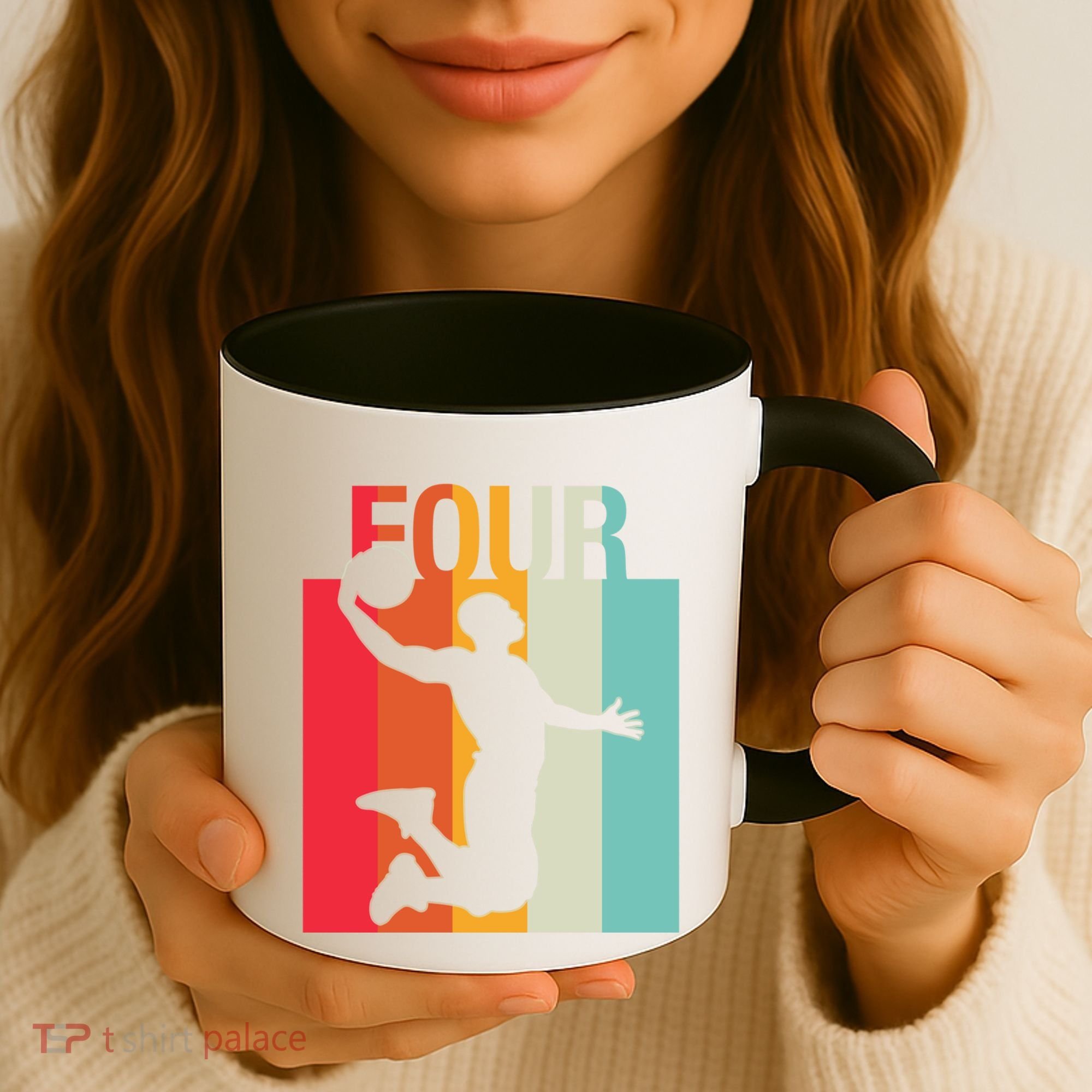 4th Birthday Basketball Two Year Old Birthday Gift Coffee Mug