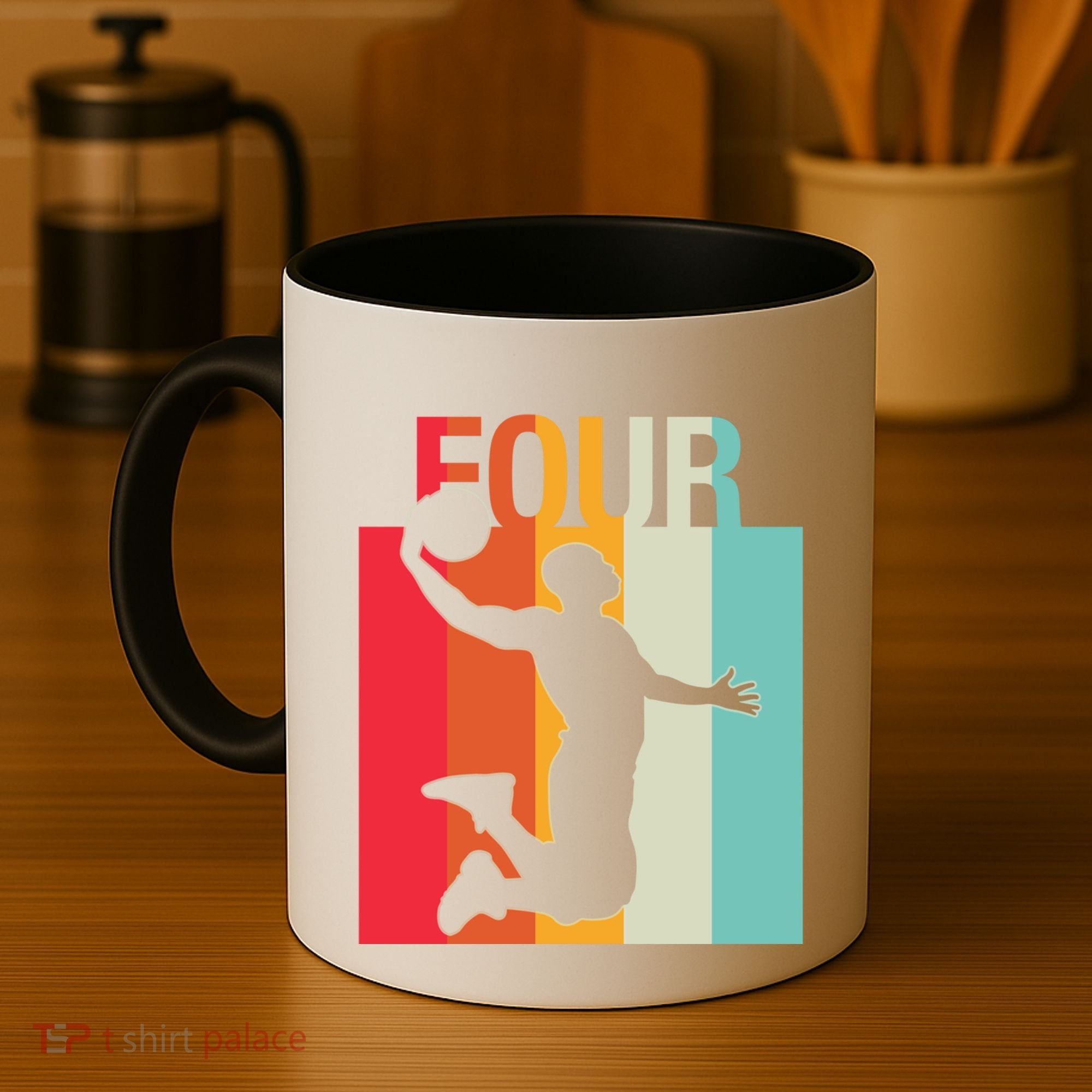 4th Birthday Basketball Two Year Old Birthday Gift Coffee Mug