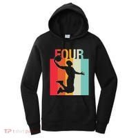 4th Birthday Basketball Two Year Old Birthday Gift Women's Hoodie thumb 0