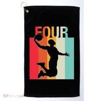 4th Birthday Basketball Two Year Old Birthday Gift Golf Towel thumb 0