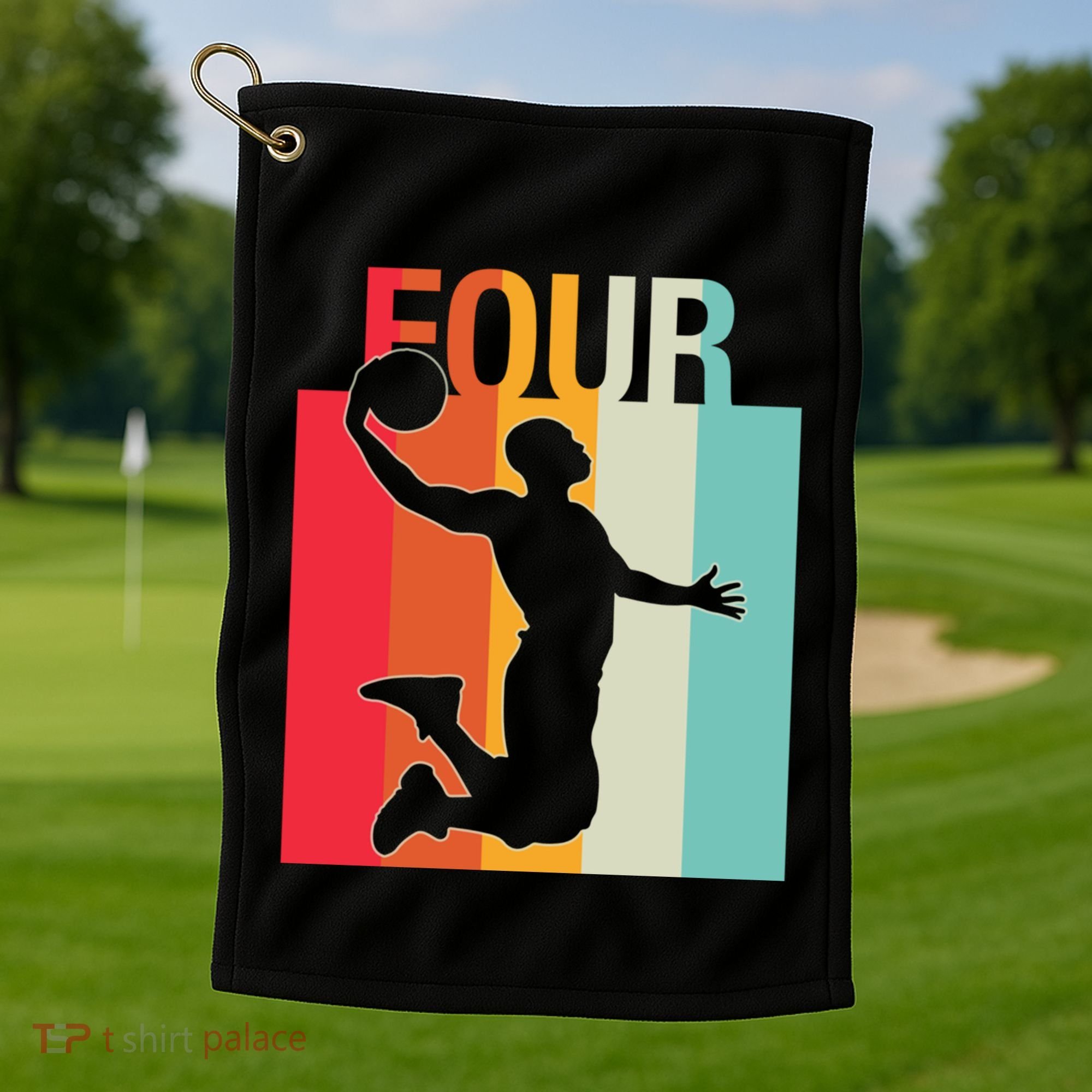 4th Birthday Basketball Two Year Old Birthday Gift Golf Towel