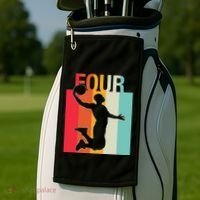 4th Birthday Basketball Two Year Old Birthday Gift Golf Towel thumb 2