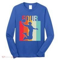 4th Birthday Basketball Two Year Old Birthday Gift Long Sleeve Shirt thumb 0