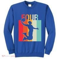 4th Birthday Basketball Two Year Old Birthday Gift Sweatshirt thumb 0