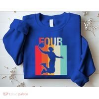 4th Birthday Basketball Two Year Old Birthday Gift Sweatshirt thumb 2