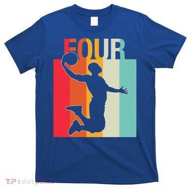4th Birthday Basketball Two Year Old Birthday Gift T-Shirt