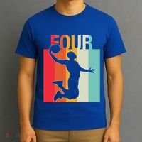 4th Birthday Basketball Two Year Old Birthday Gift T-Shirt thumb 3