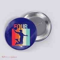 4th Birthday Basketball Two Year Old Birthday Gift Button thumb 0