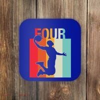 4th Birthday Basketball Two Year Old Birthday Gift Coaster thumb 0