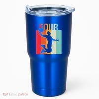 4th Birthday Basketball Two Year Old Birthday Gift Tumbler thumb 0