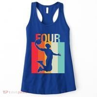 4th Birthday Basketball Two Year Old Birthday Gift Women's Tank Top thumb 0