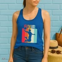 4th Birthday Basketball Two Year Old Birthday Gift Women's Tank Top thumb 2