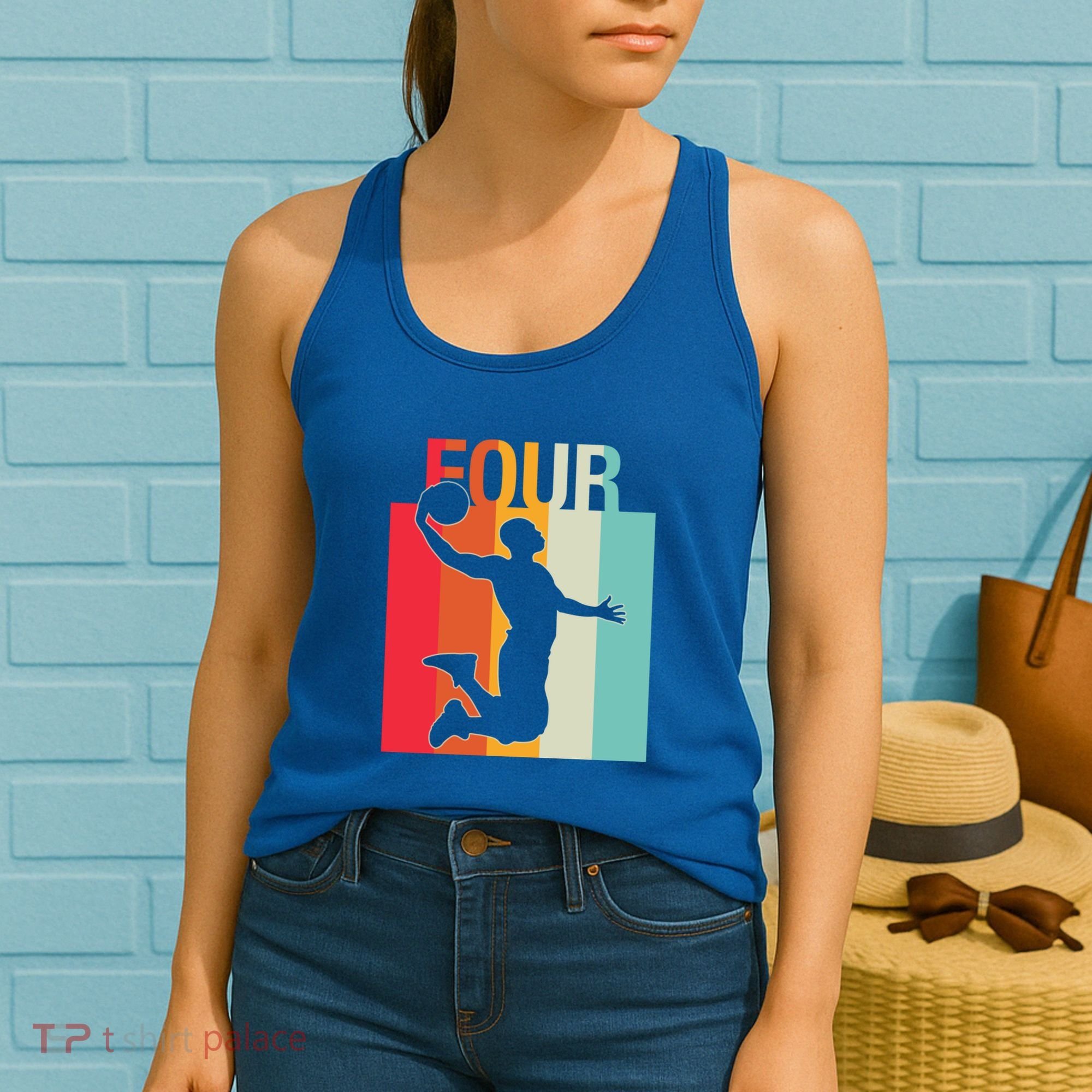 4th Birthday Basketball Two Year Old Birthday Gift Women's Tank Top