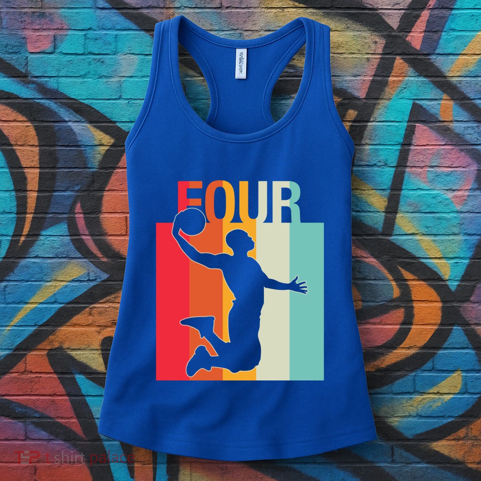 4th Birthday Basketball Two Year Old Birthday Gift Women's Tank Top