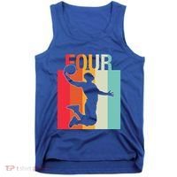 4th Birthday Basketball Two Year Old Birthday Gift Tank Top thumb 0