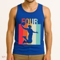 4th Birthday Basketball Two Year Old Birthday Gift Tank Top thumb 3