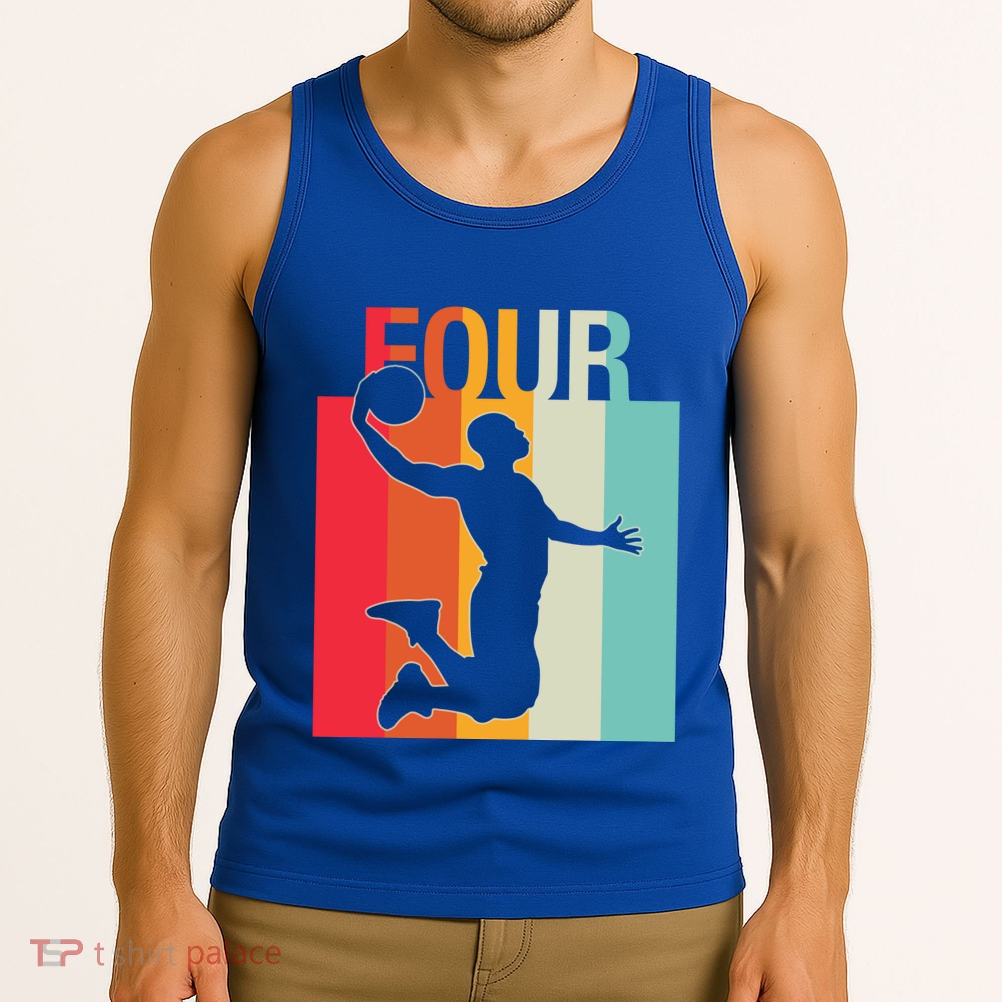 4th Birthday Basketball Two Year Old Birthday Gift Tank Top