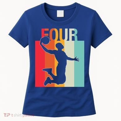 4th Birthday Basketball Two Year Old Birthday Gift Women's T-Shirt