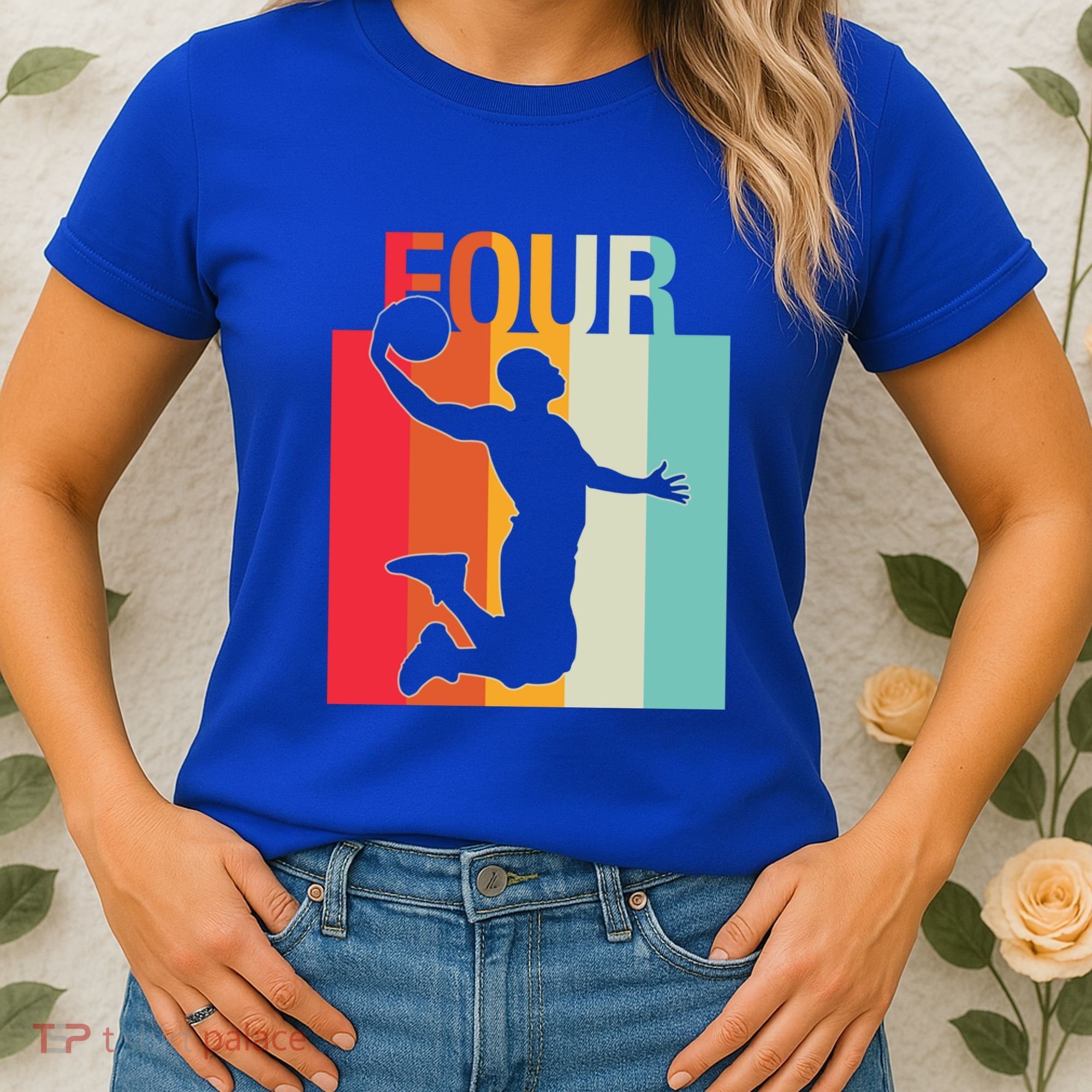4th Birthday Basketball Two Year Old Birthday Gift Women's T-Shirt