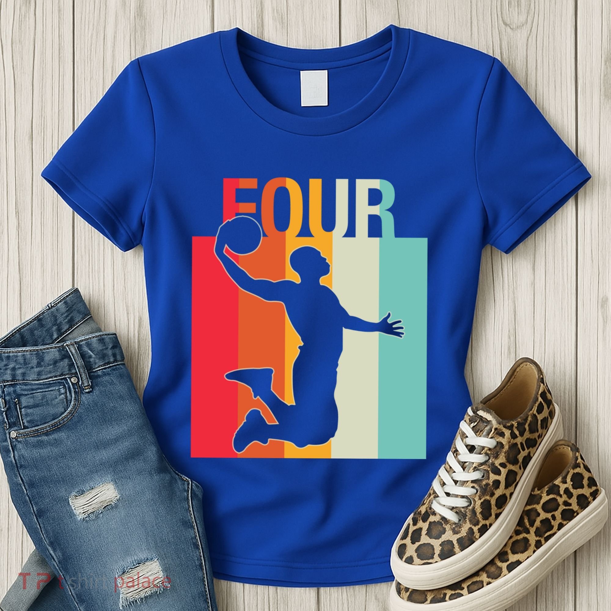 4th Birthday Basketball Two Year Old Birthday Gift Women's T-Shirt