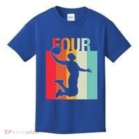 4th Birthday Basketball Two Year Old Birthday Gift Kids T-Shirt thumb 0