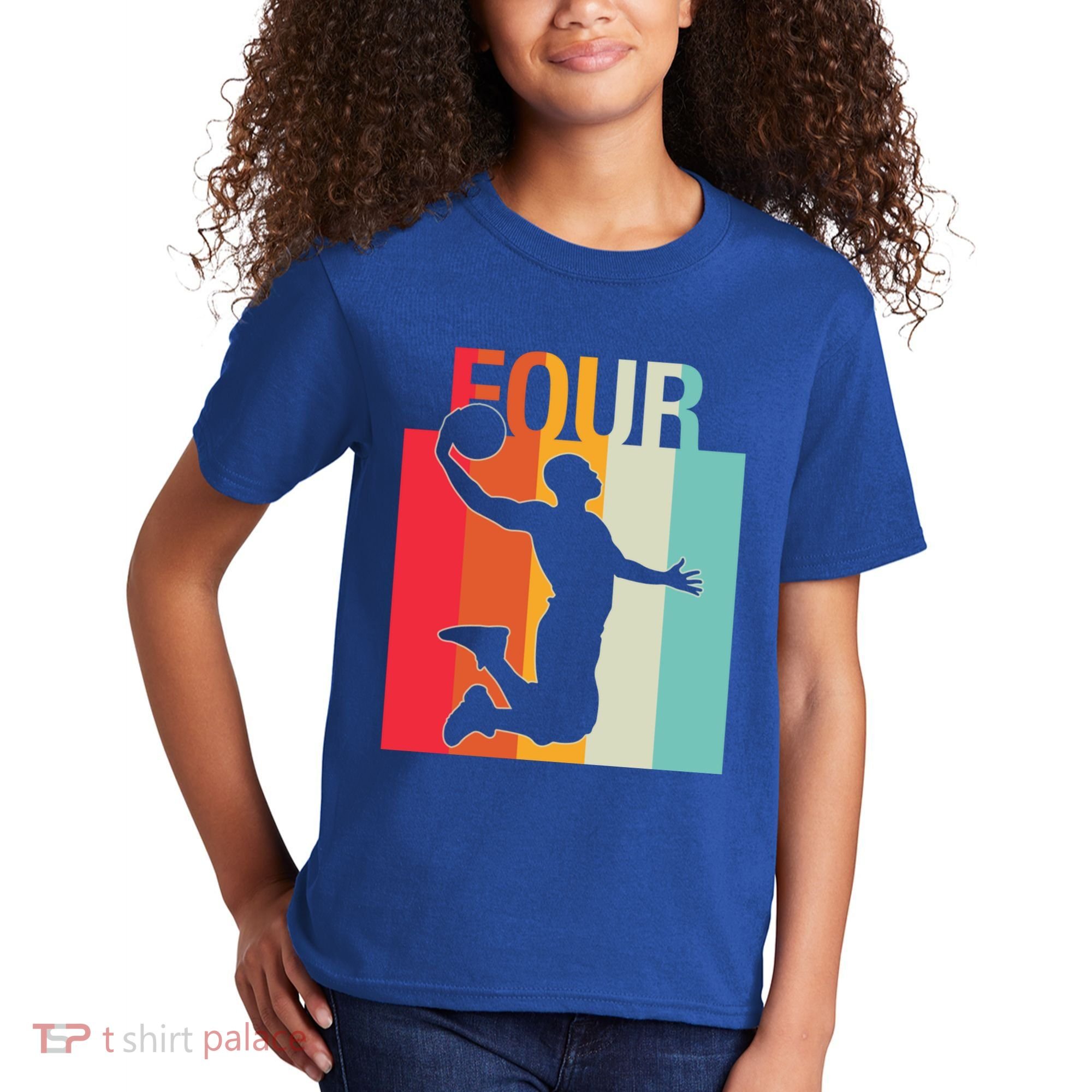 4th Birthday Basketball Two Year Old Birthday Gift Kids T-Shirt