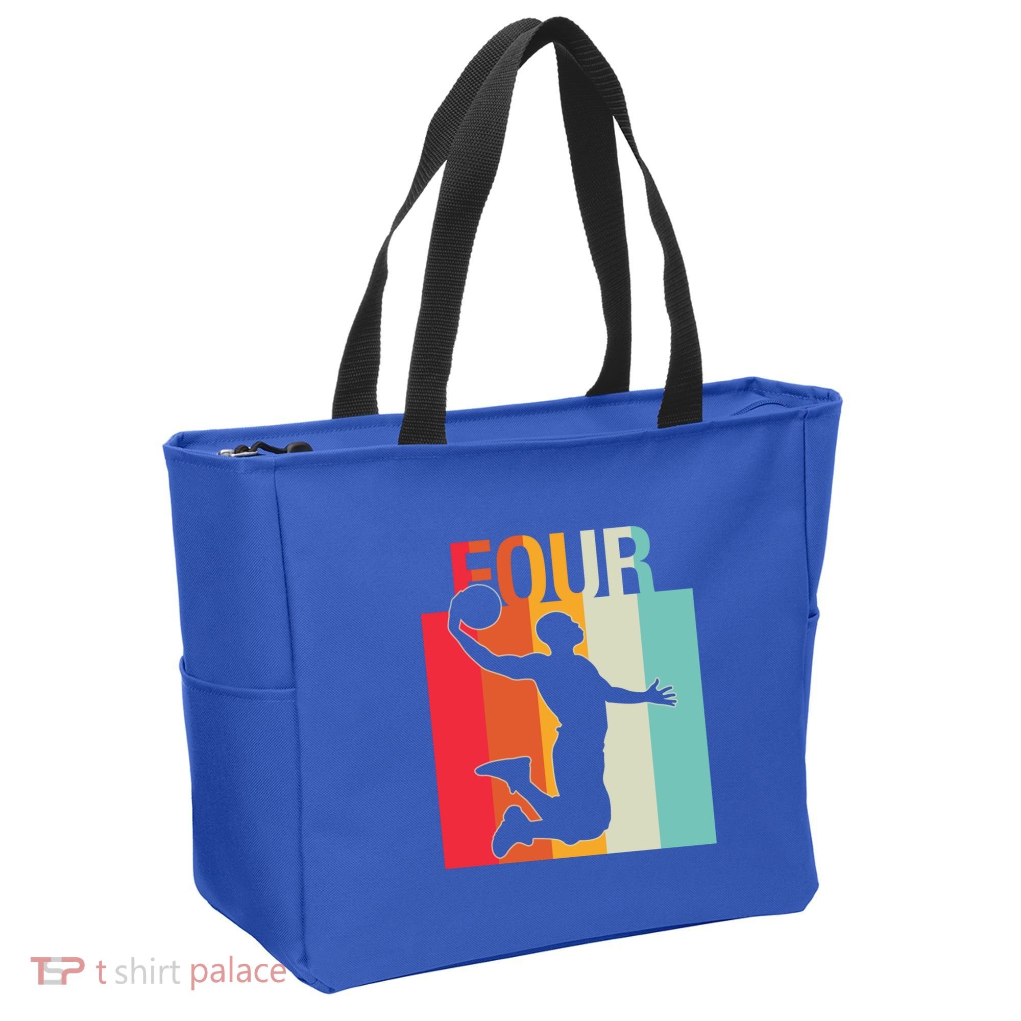 4th Birthday Basketball Two Year Old Birthday Gift Tote Bag