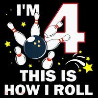 4th Birthday Bowling Im 4 This Is How I Roll Baby Bodysuit thumb 2