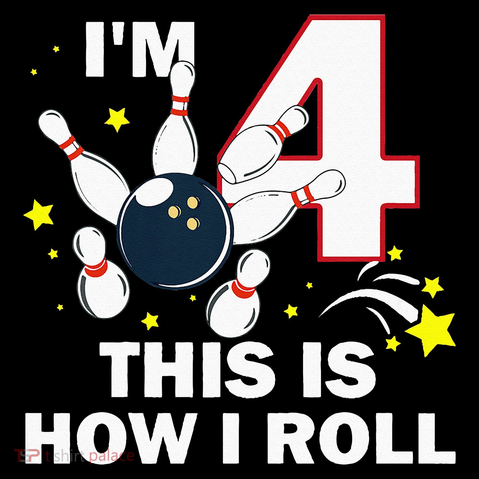 4th Birthday Bowling Im 4 This Is How I Roll Baby Bodysuit