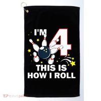 4th Birthday Bowling Im 4 This Is How I Roll Golf Towel thumb 0