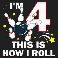 4th Birthday Bowling Im 4 This Is How I Roll Golf Towel thumb 3