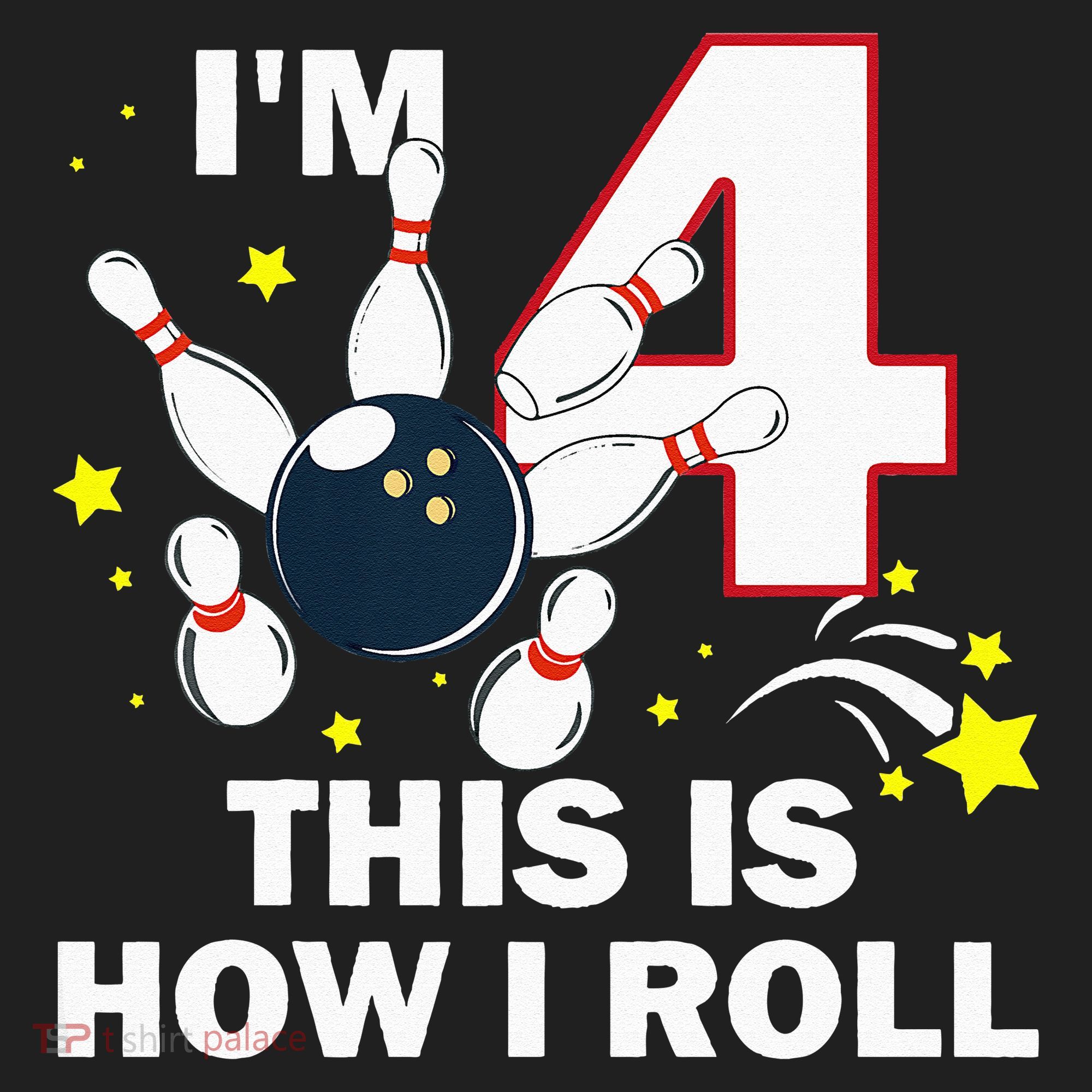 4th Birthday Bowling Im 4 This Is How I Roll Golf Towel