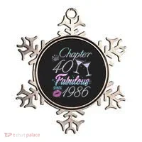 40th Birthday Chapter 40 Fabulous Since 1986 Rhinestones Diamonds Ornament thumb 0