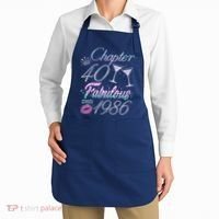 40th Birthday Chapter 40 Fabulous Since 1986 Rhinestones Diamonds Apron thumb 2