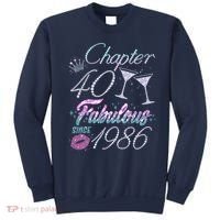 40th Birthday Chapter 40 Fabulous Since 1986 Rhinestones Diamonds Sweatshirt thumb 0